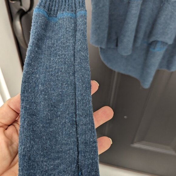 Free People Catalina blue thermal oversized long sleeved top size Small - Picture 8 of 9